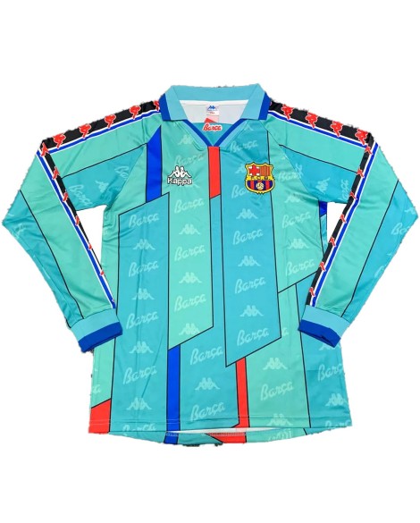 Retro 1996/97 Barcelona Away Long Sleeve Soccer Jersey