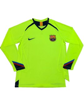 Retro 2005/06 Barcelona Away Long Sleeve Soccer Jersey