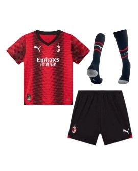 Youth AC Milan Jersey Whole Kit 2023/24 Home