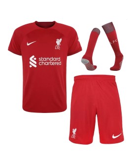Youth Liverpool Jersey Whole Kit 202223 Home