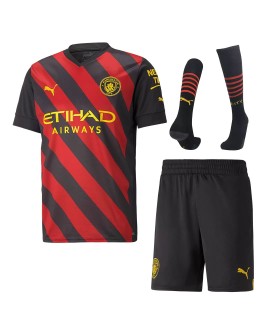 Youth Manchester City Jersey Whole Kit 2022/23 Away