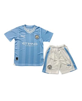 Youth Manchester City Jersey Kit 202324 Home
