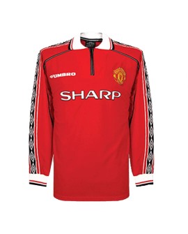 Manchester United Home Jersey Retro 1998/99 By - Long Sleeve