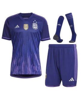 Argentina Jersey Whole Kit 2022 Away World Cup -THREE STAR
