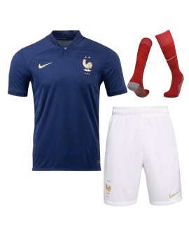 France Jersey Whole Kit 2022 Home World Cup
