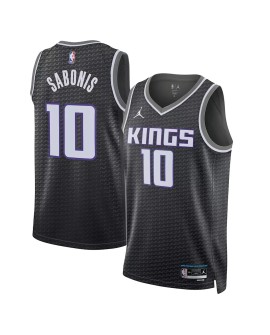 Men's Sacramento Kings Domantas Sabonis #10 Black 2022/23 Swingman Jersey - Statement Edition