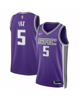 Men's Sacramento Kings De'Aaron Fox #5 Purple 2022/23 Swingman Jersey - Icon Edition