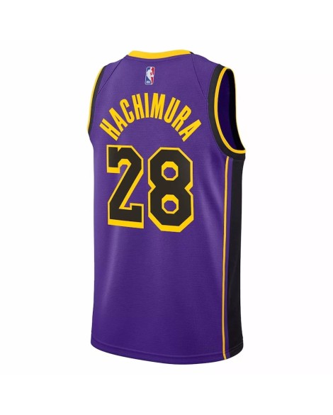 Men's Los Angeles Lakers Rui Hachimura #28 Jordan Brand Purple 2022/23 Swingman Jersey - Statement Edition