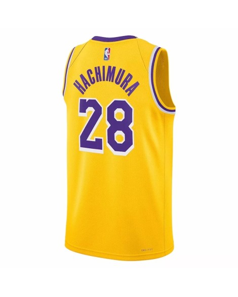 Men's Los Angeles Lakers Rui Hachimura #28 Nike Gold 2022/23 Swingman Jersey - Icon Edition