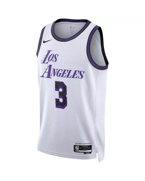 Men's Los Angeles Lakers Anthony Davis #3 Nike White 2022/23 Swingman Jersey - City Edition