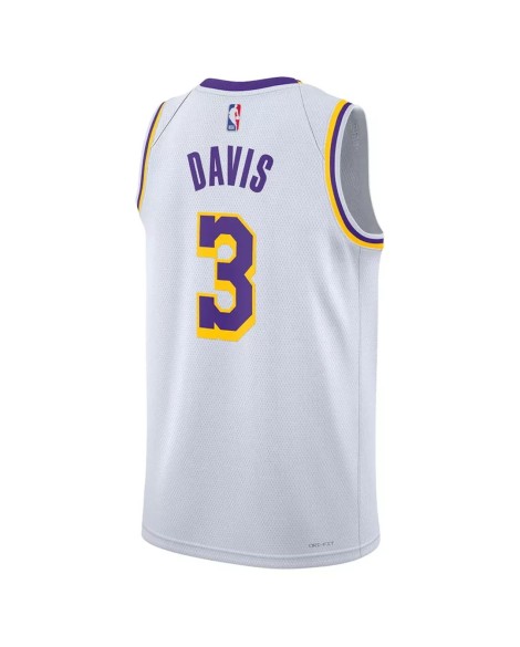 Men's Los Angeles Lakers Anthony Davis #3 Nike White 2022/23 Swingman Jersey - Association Edition