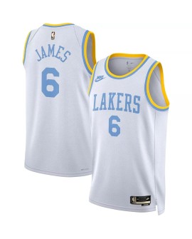 Men's Los Angeles Lakers LeBron James #6 Nike White 2022/23 Swingman Jersey - Classic Edition