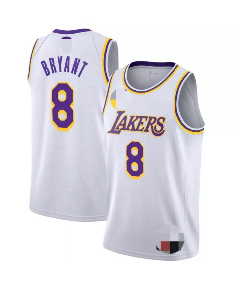 Men's Los Angeles Lakers Kobe Bryant #8 White Swingman Jersey - Association Edition