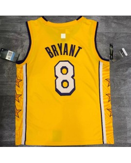 Men's Los Angeles Lakers Kobe Bryant #8 Yellow 2019 Swingman Jersey - City Edition