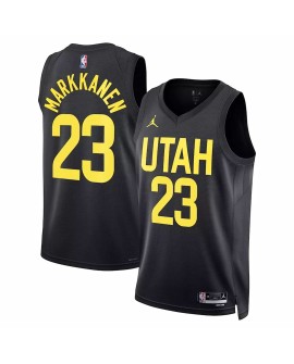 Men's Utah Jazz Lauri Markkanen #23 Jordan Brand Black 2022/23 Swingman Jersey - Statement Edition