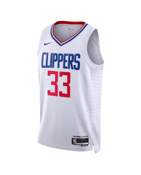 Men's LA Clippers Nicolas Batum #33 Nike White 2022/23 Swingman Jersey - Association Edition