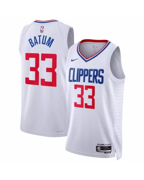 Men's LA Clippers Nicolas Batum #33 Nike White 2022/23 Swingman Jersey - Association Edition