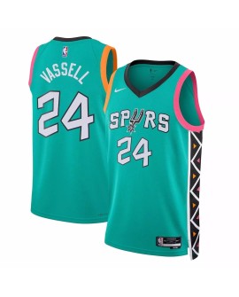 Men's San Antonio Spurs Devin Vassell #24 Nike Green 2022/23 Swingman Jersey - City Edition