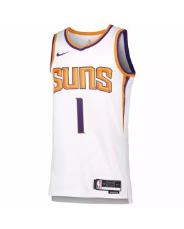 Men's Phoenix Suns Devin Booker #1 White 22/23 Swingman Jersey - Association Edition