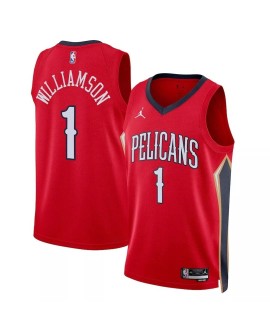 Men's New Orleans Pelicans Zion Williamson #1 Jordan Brand Red 22/23 Jersey-Statement Edition