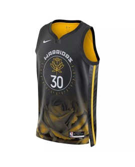 Men's Golden State Warriors Stephen Curry #30 Nike Black 2022/23 Swingman Jersey - City Edition