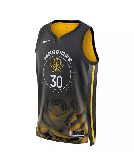 Men's Golden State Warriors Stephen Curry #30 Nike Black 2022/23 Swingman Jersey - City Edition