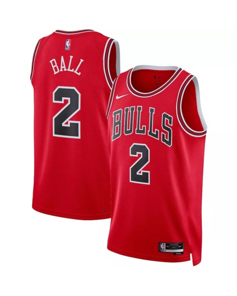 Men's Chicago Bulls Lonzo Ball #2 Nike Red 22/23 Swingman Jersey - Icon Edition