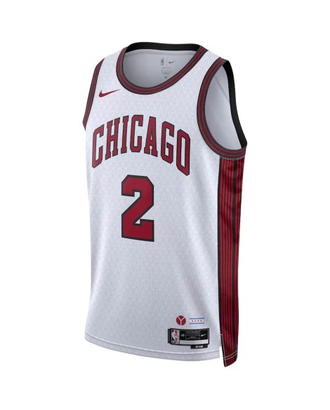 Men's Chicago Bulls Lonzo Ball #2 Nike White 22/23 Swingman Jersey - City Edition
