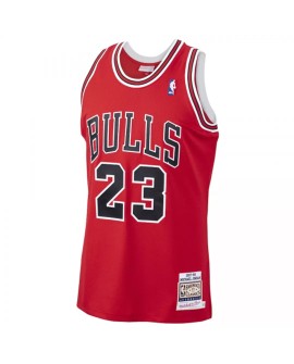 Men's Chicago Bulls Michael Jordan #23 Mitchell & Ness Red 1997-98 Hardwood Classics Player Jersey
