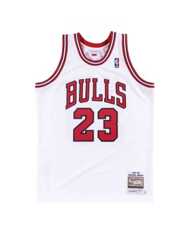 Retro Chicago Bulls Michael Jordan #23 Nike White 1997/98 Swingman NBA Jersey
