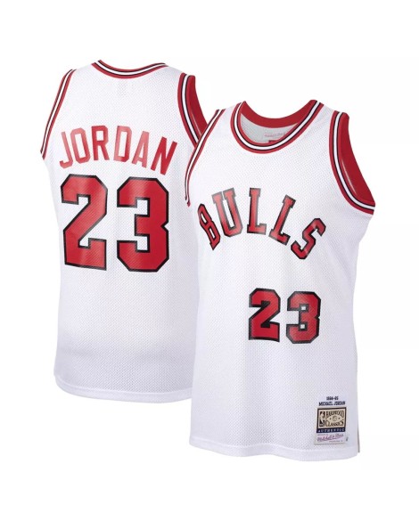 Men's Chicago Bulls Jordan #23 Mitchell & Ness White 1984/85 Swingman NBA Jersey