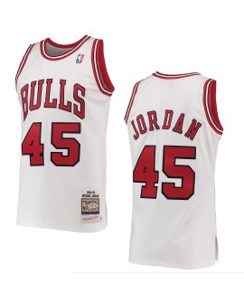 Men's Chicago Bulls Jordan #45 Mitchell & Ness White 1994/95 Swingman NBA Jersey
