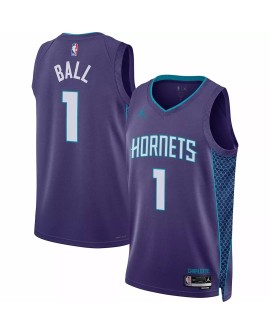 Men's Charlotte Hornets LaMelo Ball #1 Purple 22/23 Swingman Jersey - Statement Edition