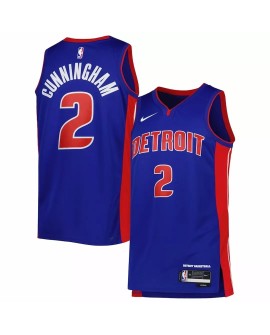 Men's Detroit Pistons Cade Cunningham #2 Nike Blue 2022/23 Swingman Jersey - Icon Edition