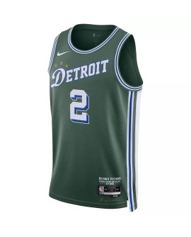 Men's Detroit Pistons Cade Cunningham #2 Nike Green 2022/23 Swingman Jersey - City Edition