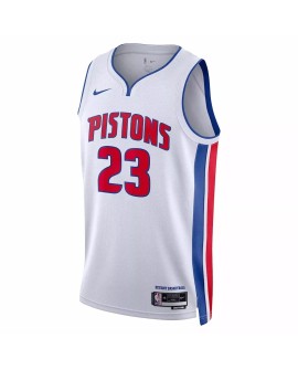 Men's Detroit Pistons Jaden Ivey #23 Nike White 2022/23 Swingman Jersey - Association Edition