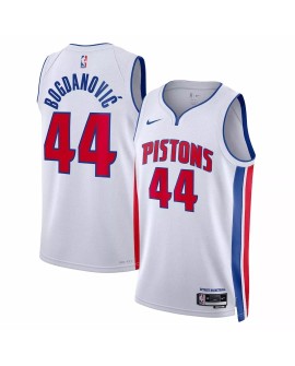 Men's Detroit Pistons Bojan Bogdanovic #44 Nike White 2022/23 Swingman Jersey - Association Edition
