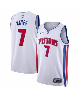 Men's Detroit Pistons Killian Hayes #7 Nike White 2022/23 Swingman Jersey - Association Edition