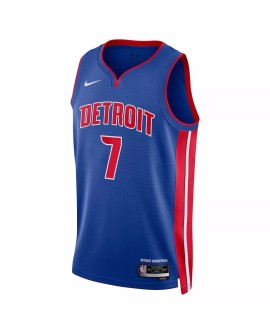 Men's Detroit Pistons Killian Hayes #7 Nike Blue 2022/23 Swingman Jersey - Icon Edition