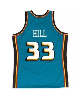 Retro Detroit Pistons Grant Hill #33 Blue 1998/99 Swingman NBA Jersey