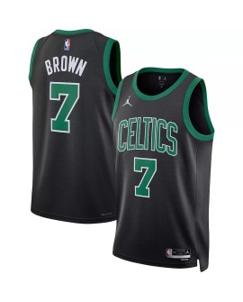 Men's Boston Celtics Jaylen Brown #7 Jordan Brand Black 2022/23 Statement Edition Swingman Jersey