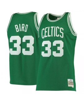 Men's Boston Celtics Larry Bird #33 Mitchell & Ness Green 1985-86 Hardwood Classics Swingman Jersey