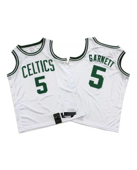 Men's Boston Celtics Kevin Garnett #5 White Swingman Jersey - Icon Edition