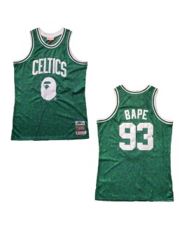 BAPE x Mitchell & Ness Celtics ABC Green Basketball Swingman Jersey