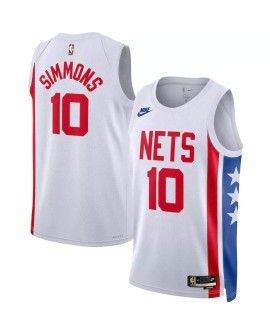Men's Brooklyn Nets Ben Simmons #10 White 2022/23 Swingman Jersey - Classic Edition