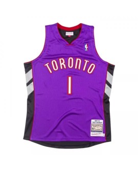 Men's Toronto Raptors Tracy McGrady #1 Mitchell & Ness Purple 99-00 Hardwood Classics Jersey