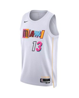 Men's Miami Heat Bam Adebayo #13 Nike White 2022/23 Swingman Jersey - City Edition