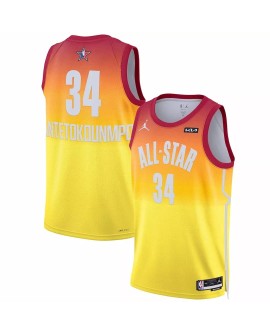 Men's Giannis Antetokounmpo Jordan Brand Orange 2023 NBA All-Star Game Swingman Jersey